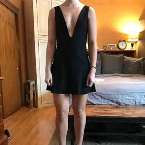 Tobi Plunging V Skater Dress